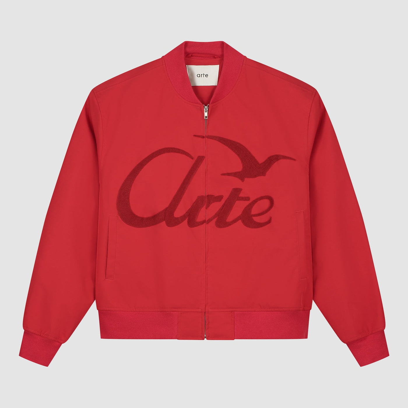 Logo Bird Bomber Jacket - Red