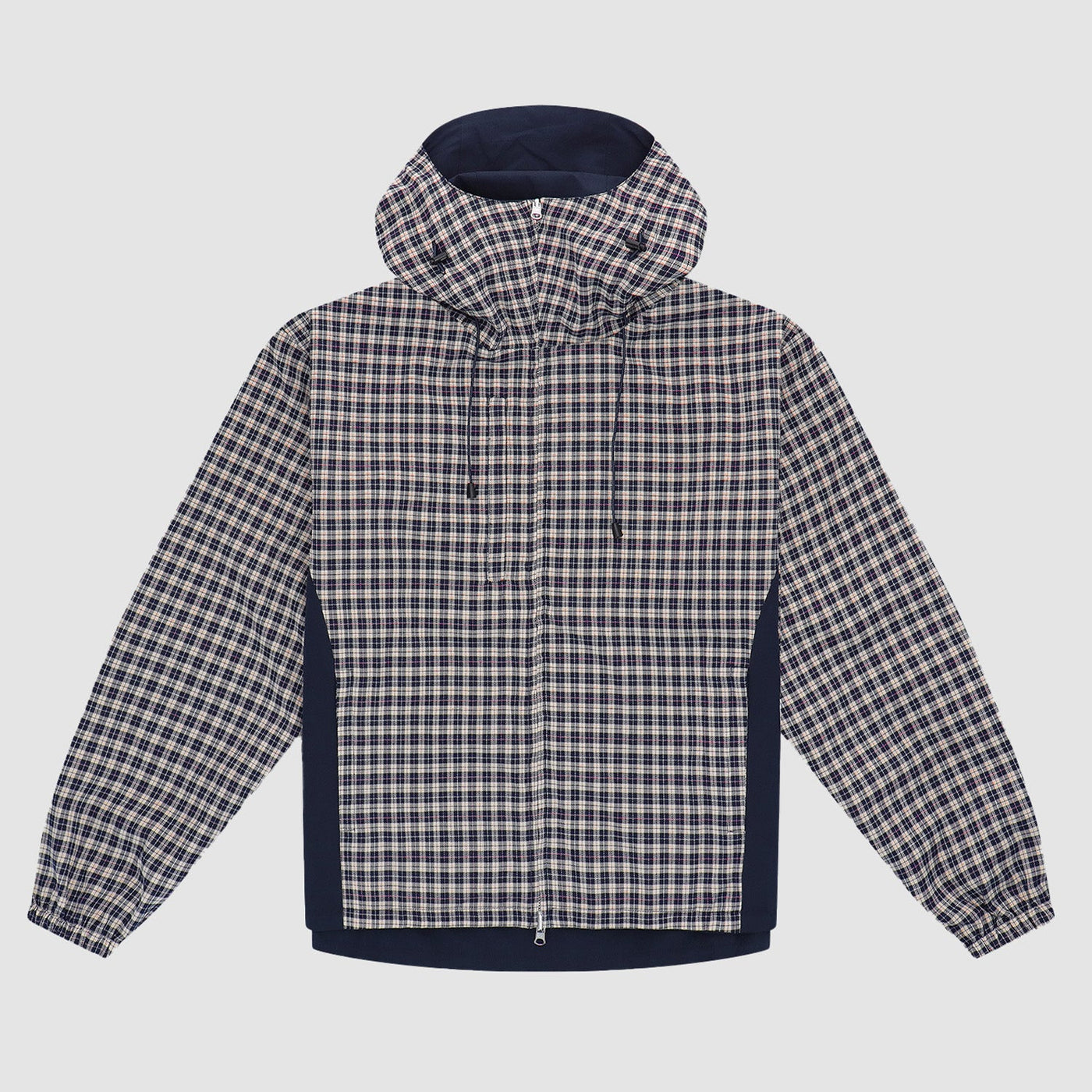 Reversible Plaid Technical Jacket - Navy/Plaid