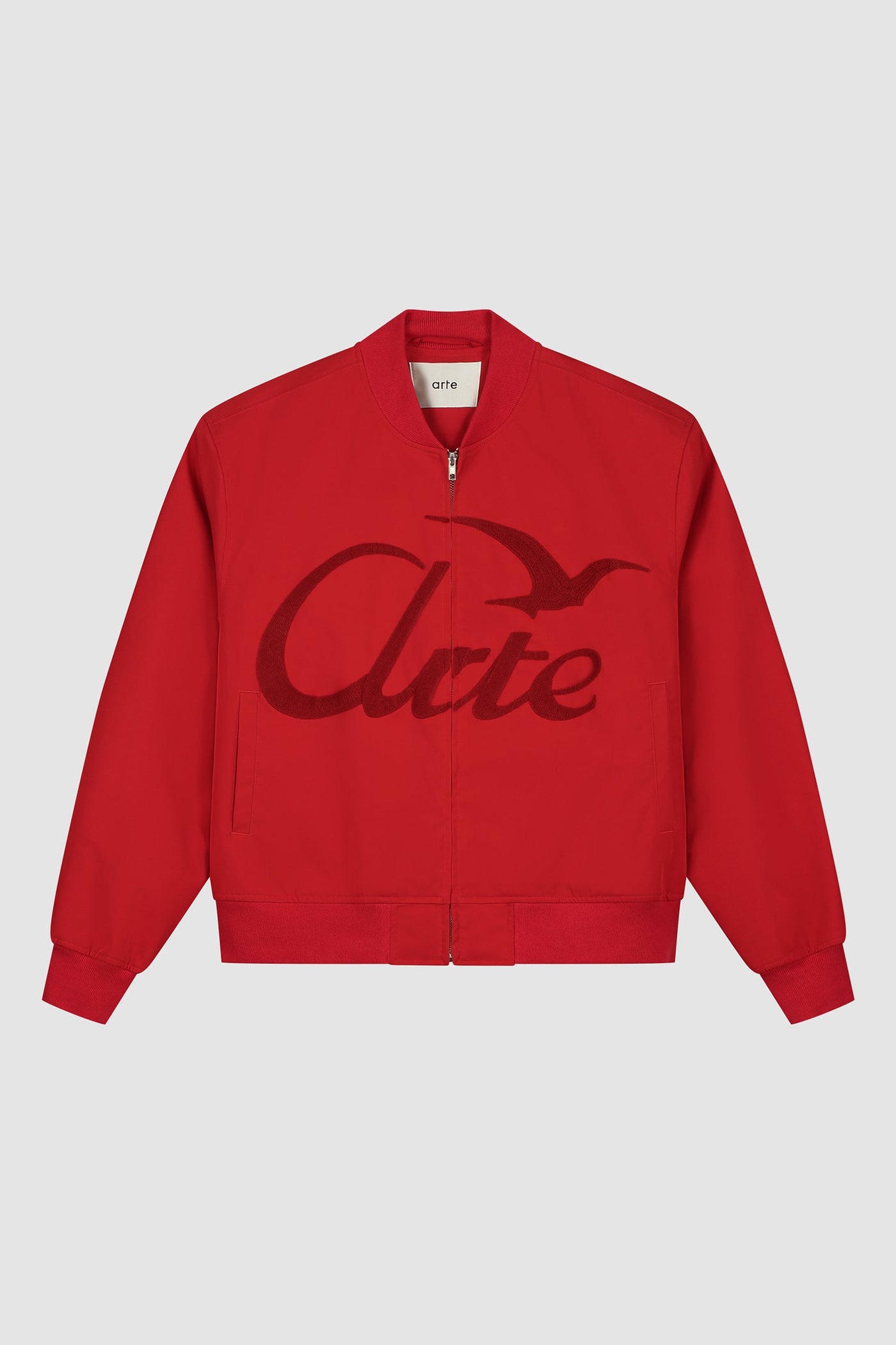 Logo Bird Bomber Jacket - Red